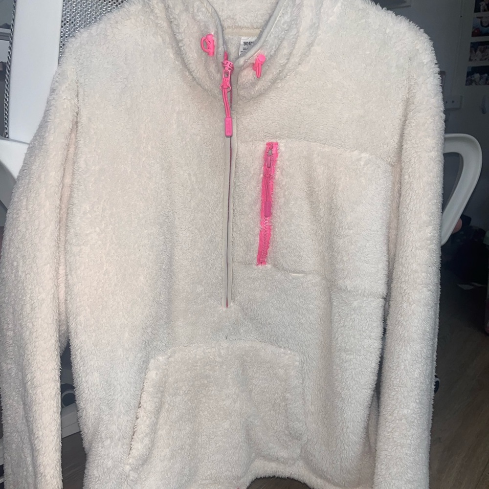 NWOT Victoria’s Secret PINK sherpa quarter zip